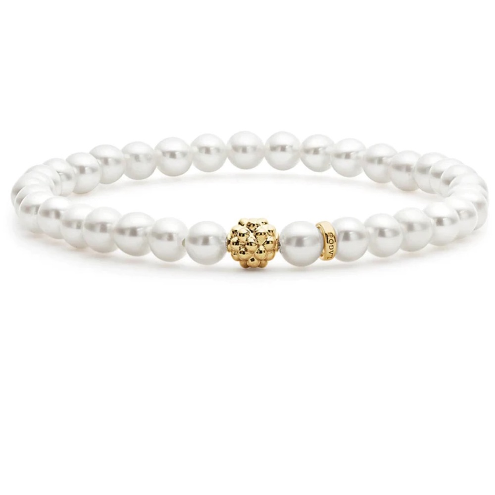 Lagos Pearl Station Bead Bracelet